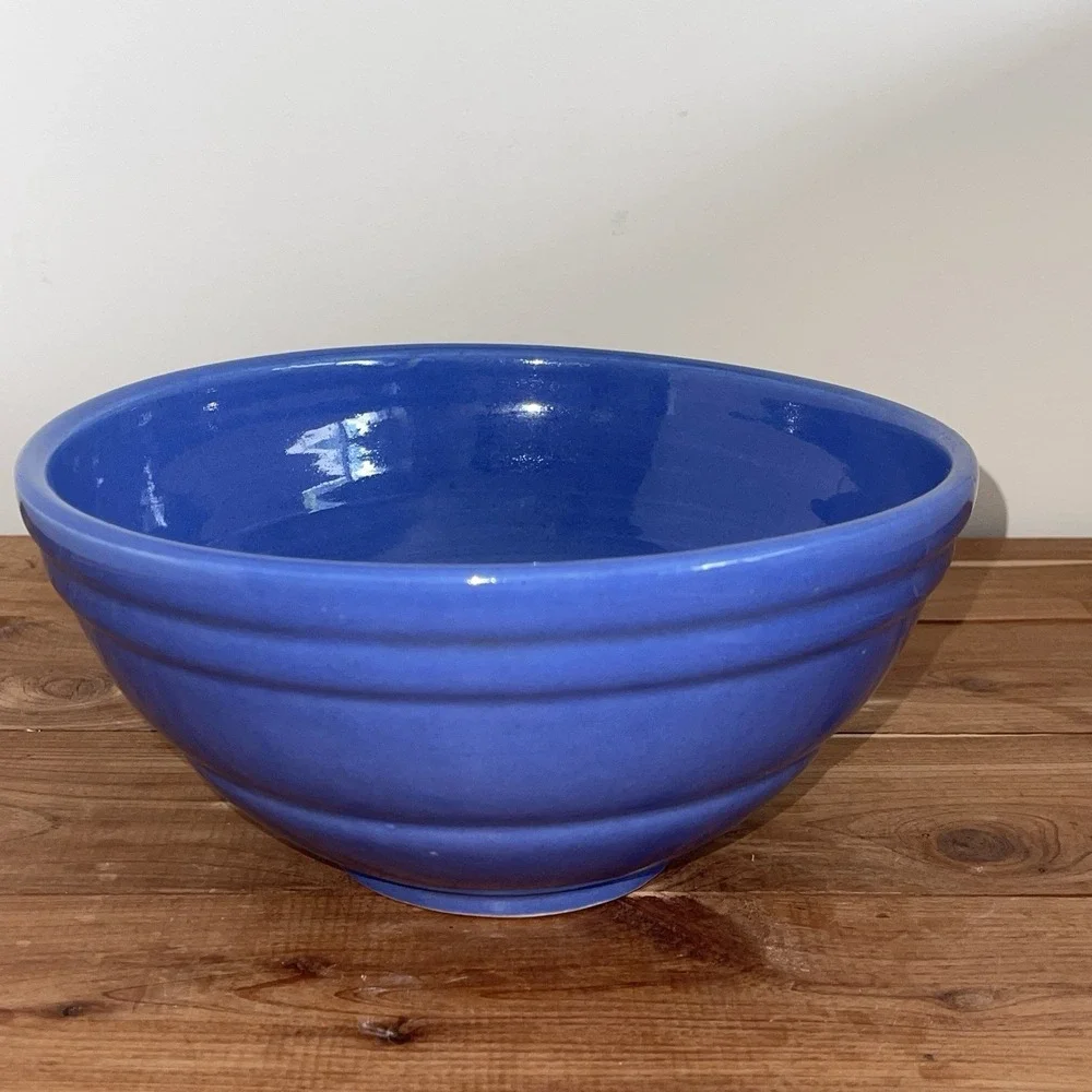 VTG Pfaltzgraff Nesting Mixing Bowl Blue Pottery Bee Hive 1950s Countrycore